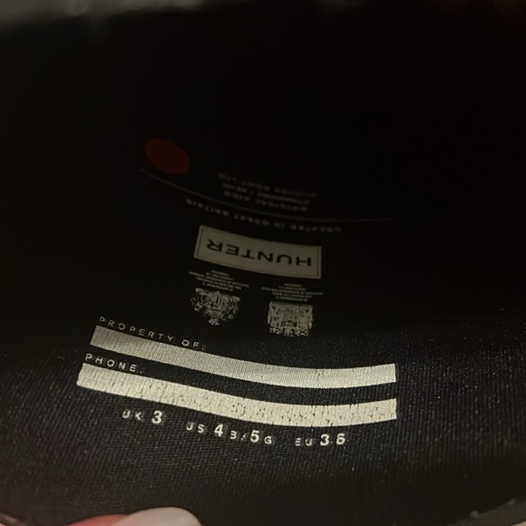 Hunter original black rain boots kids women’s 5- see sizing - Picture 6 of 9